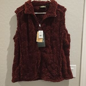 Women's Brown Fleece Vest